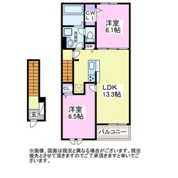 ローズグラスⅠの物件間取画像